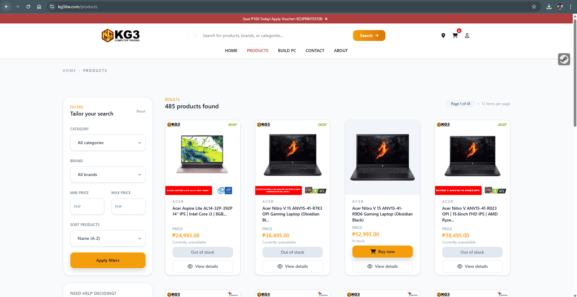 E-Commerce Platform screenshot 1